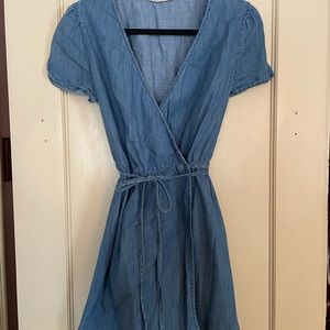 Madewell denim wrap dress